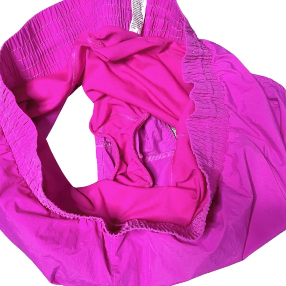 All in Motion Athletic Shorts Hot Pink Stretchy Smocked‎ Waist Dolphin Hem Women - Picture 13 of 16